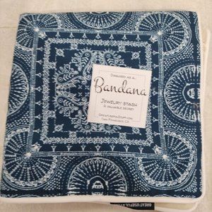 Disguised As A Bandana Jewelry Stash Secret Made In USA W/Many Compartments...